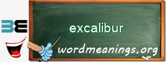 WordMeaning blackboard for excalibur